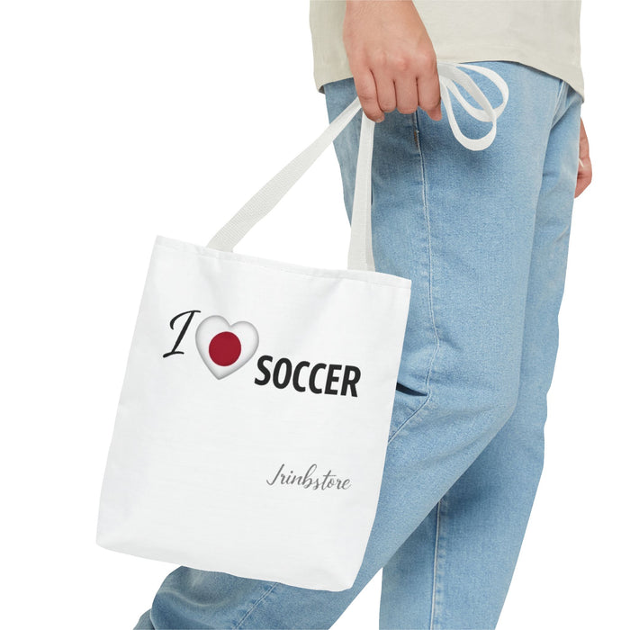 I Love Soccer Tote Bag — Athletic Fan Canvas Tote for Players & Supporters