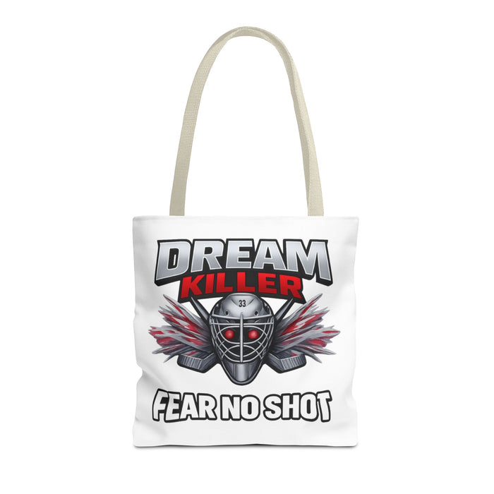 Dream Killer 'Fear No Shot' Hockey Goalie Tote Bag
