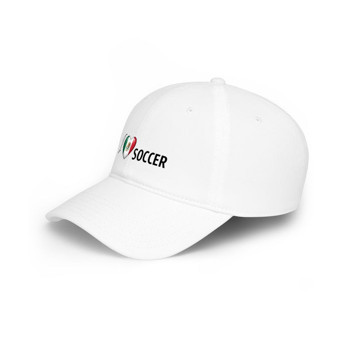 Mexican Flag Heart 'I Love Soccer' Baseball Cap