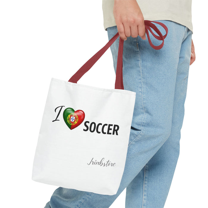 Portugal Heart Soccer Tote Bag – I  Soccer with Portuguese Flag